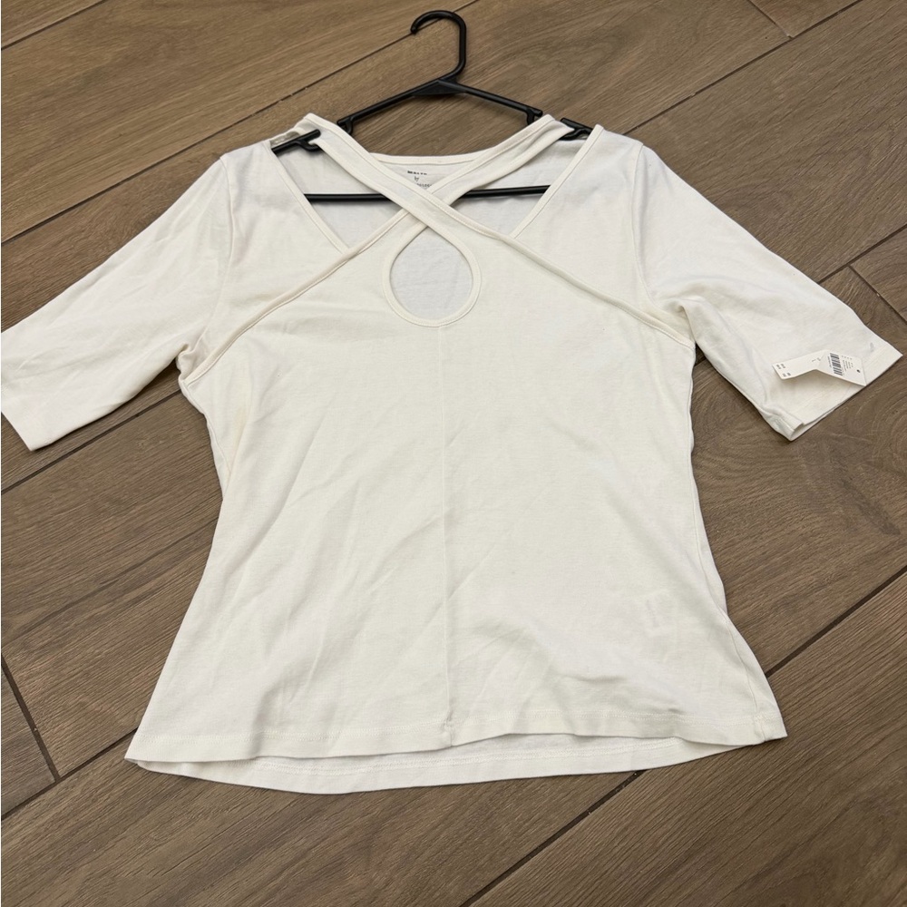 Anthro cream top NWT